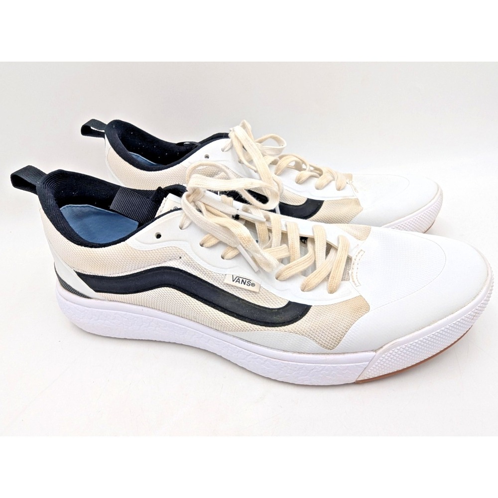 Vans UltraRange Mens Size 10 White Black Casual Comfort Sneakers